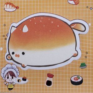 Kawaii Sesame bread bun pan sticky note memo pad